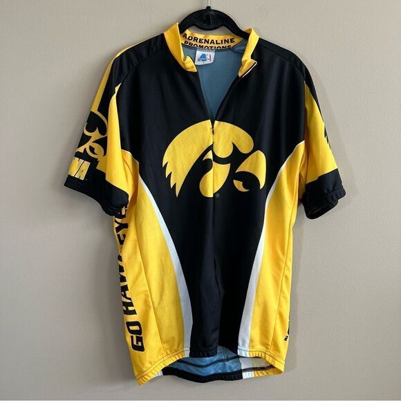 ✨ Adrenaline Promotions Iowa Hawkeyes Biking Cycling Jersey Shirt Large - Picture 1 of 11